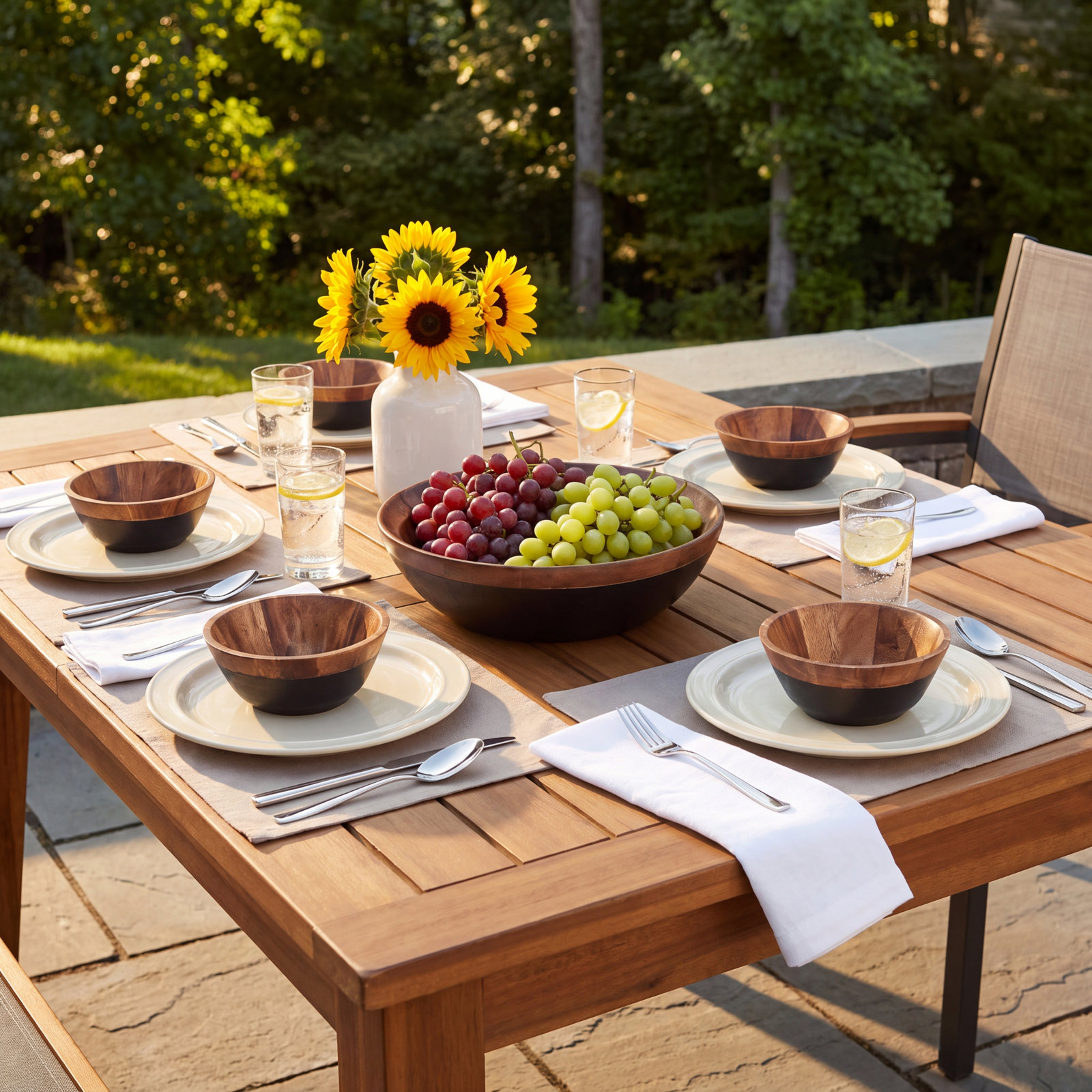 Kona Wood 5-Piece Salad Bowl Set