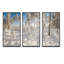 Hiver neige recouverte de bois - ensemble de 3 reproductions sur toile-1404548797-1404548796