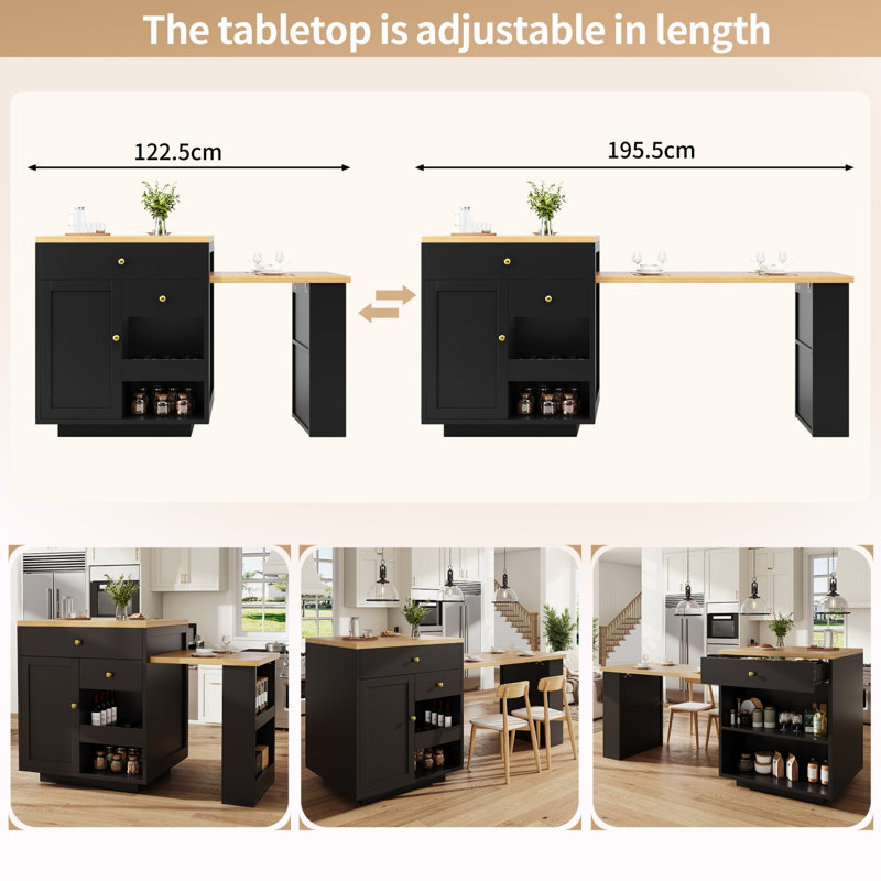 Kitchen Island, Black