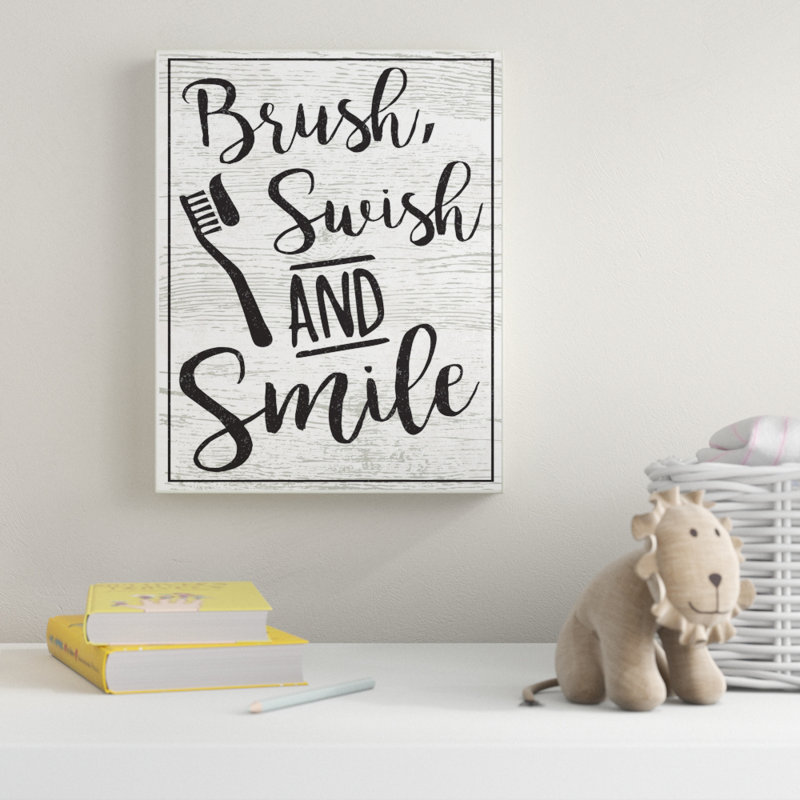 «Brush Swish and Smile», impression, Toile, H 30 po x l 24 po x P 1,5 po