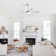 42” Modern Matte White Indoor/Outdoor LED Ceiling Fan Light With  Remote Control, 3-Light Colour Dimmable