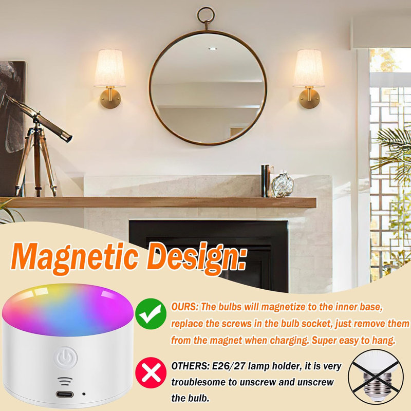 Bronze Battery Operated Dimmable Wall Sconce Set with Remote