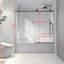 Une porte de douche fixe et une porte décalée sans cadre, de grandes poulies en acier inoxydable 304 de 70 mm avec fonction de fermeture douce réglable, avec nettoyage facile et protection anti-déflagrante-111691965