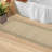 Scalloped Machine Washable Rug Modern Solid Floor Mats with Non-Slip Backing, Stain-Resistant Low Pile Accent Rug, Contemporary Indoor Carpet for Living Room, Bedroom, Office-829139752
