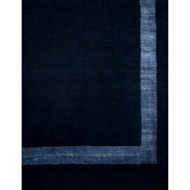 Tapis bleu noué à la main de haute qualité, Rectangle de 10 pi x 14 pi