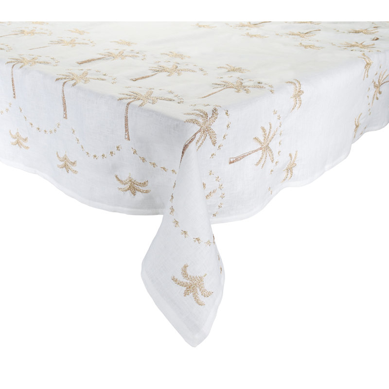 Palm Embroidered Tablecloth