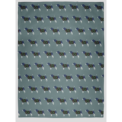 Warmest Wishes Kissing Doggies Christmas Throw Blanket