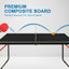 Ensemble de table de ping-pong pliable et portable de 4,5 pi avec filet et 2 raquettes de tennis de table pliable et portable-126243760