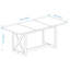 Table de salle à manger rectangulaire grise 70,46 po, pouvant accueillir 8 personnes, pieds en forme de X, convient à une table antique relaxante de 70,46 po et peut s'adapter à différents espaces