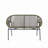 52" Outdoor Paito Loveseat Sofa