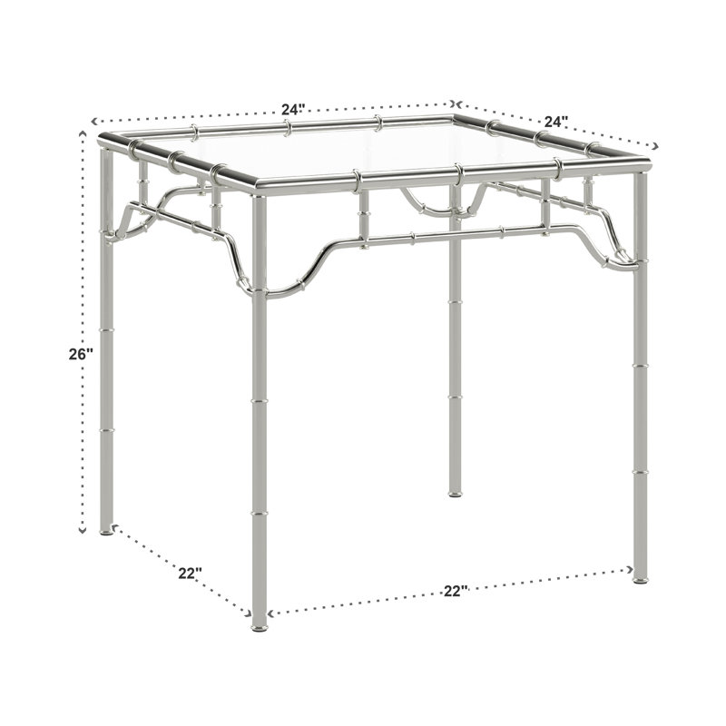 Glass Top End Table