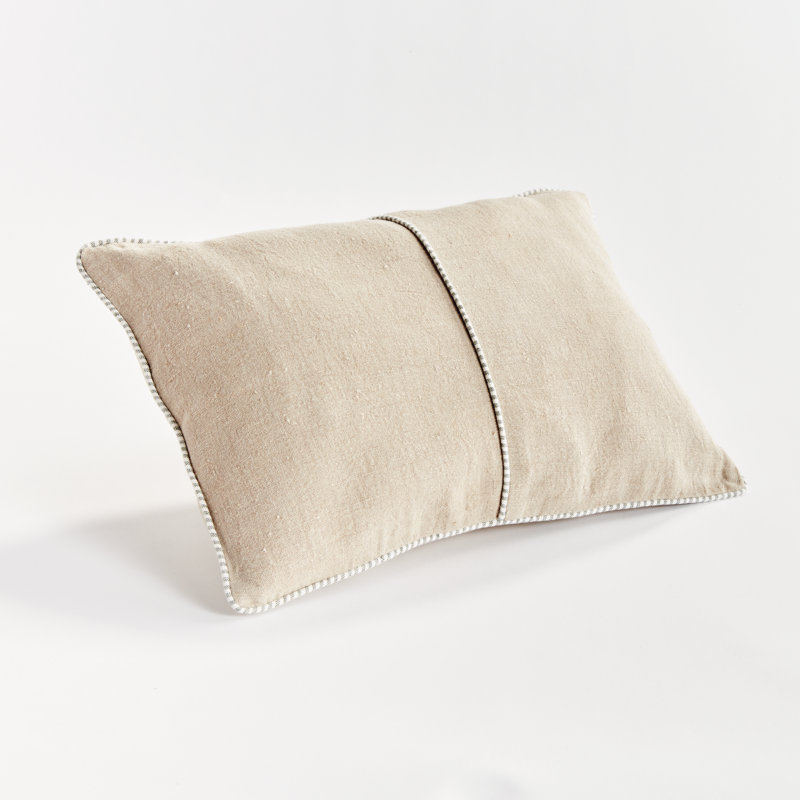 Matteo Linen Pillow Cover & Insert, 14"H x 20"W, Rectangular