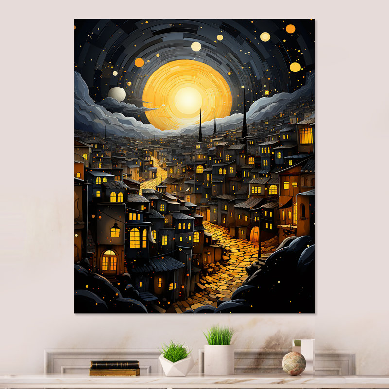 Art mural en métal «La nuit de Laylat Al 2», H 32 po x l 24 po x P 1 po