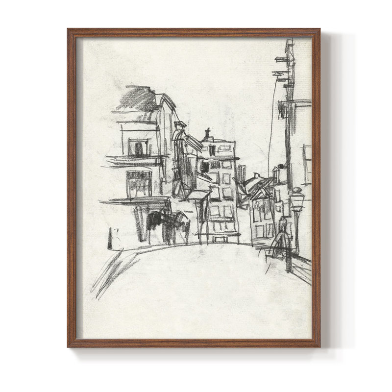 Reproduction encadrée rétro en bois massif Lxxviii, H 21 po x l 17 po, Noyer
