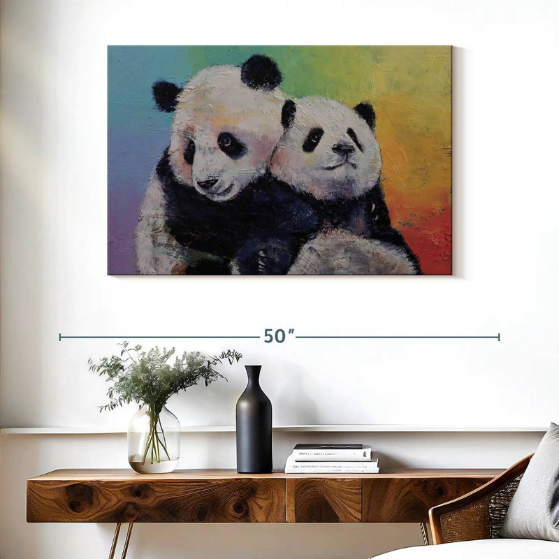 Brampt Panda Hugs, 26" H x 39" W