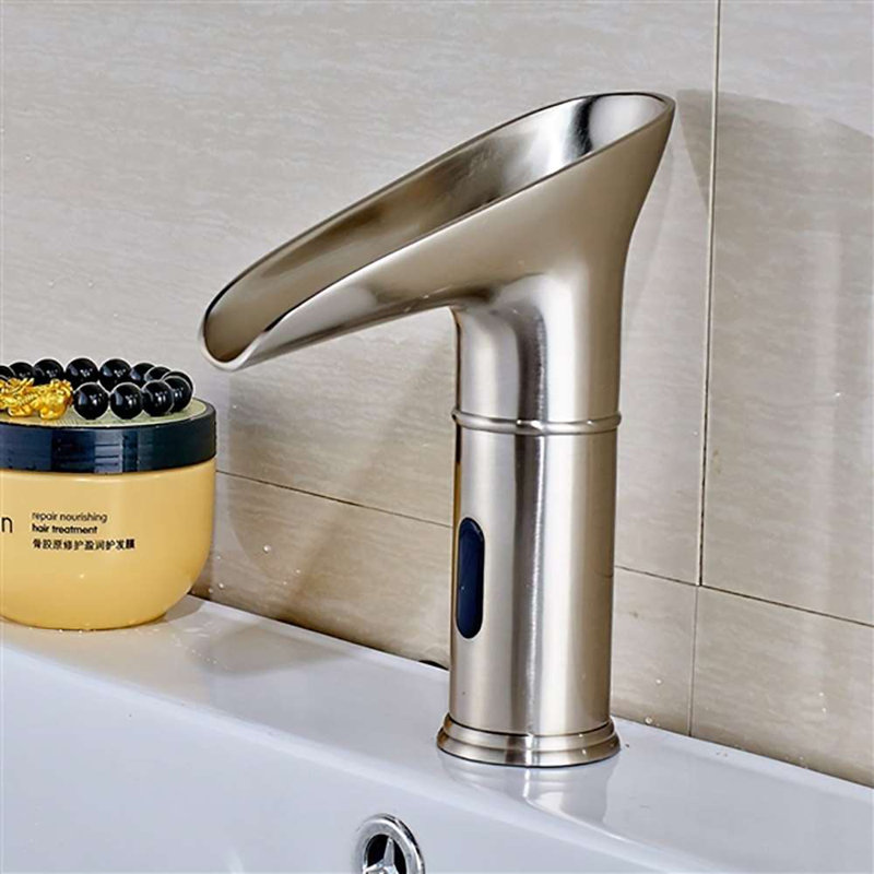 Commercial Touchless Faucet with LED Temperature Indicator