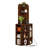 Darley Corner Shelf with USB Ports & Outlets, Wooden Display Bookshelf Bookcase-800252856