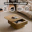 Table basse 31,5 "carrée avec rangement Table d'appoint en bois massif plaqué en bois massif pour salon, chambre à coucher, appartement ou bureau-902211007