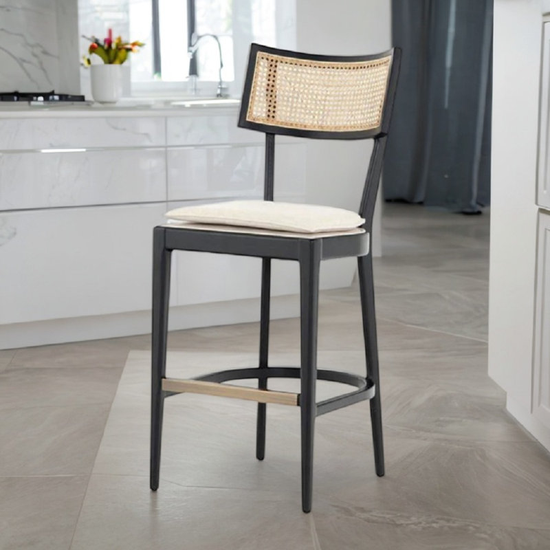 Tabouret Atina, Noir, noir, noir, noir