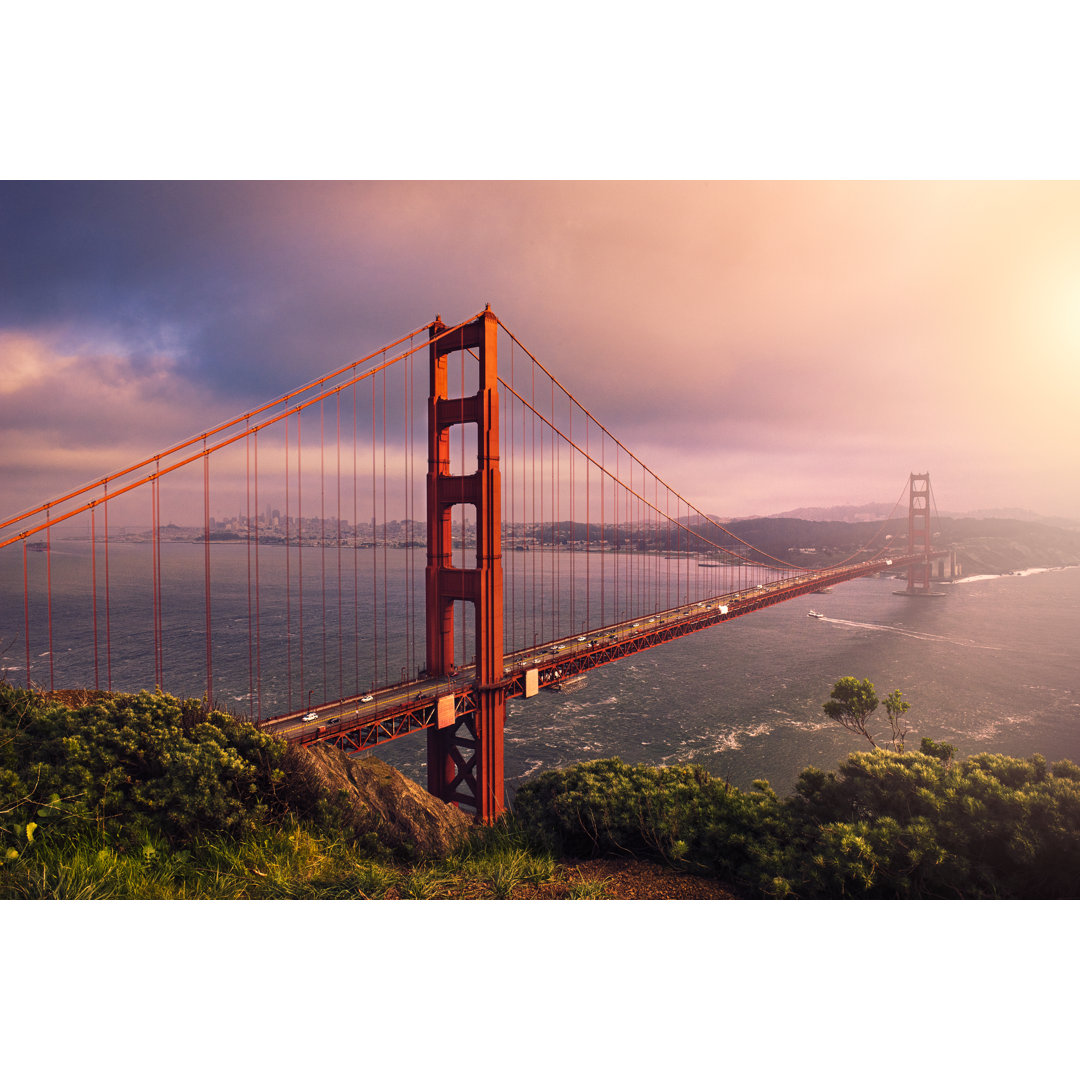 Golden Gate Bridge von Shafera - Leinwandbild