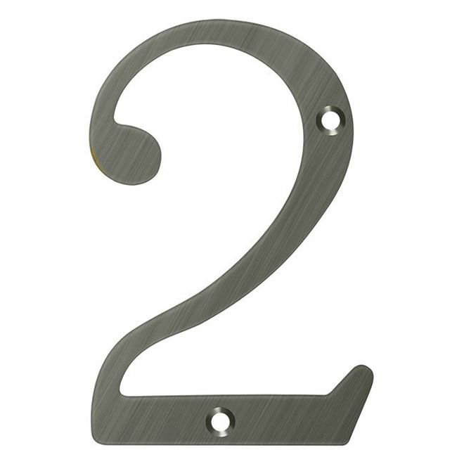 Chiffres de 4 po Deltana, Nickel antique, 2