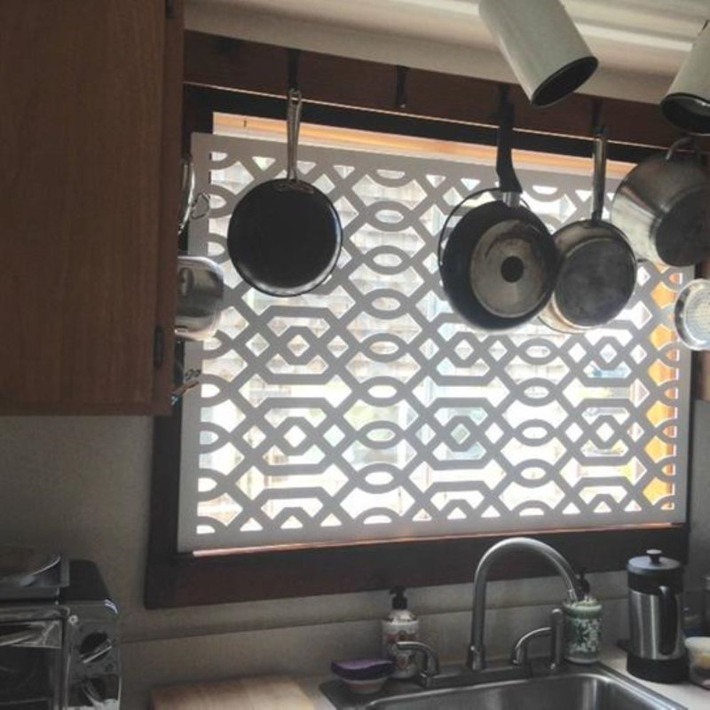 Paravent 48 po x 32 po Azzaria, Blanc