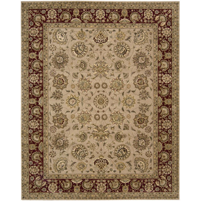 Tapis brun clair en laine touffeté à la main Deguzman