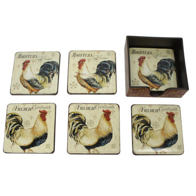 Sous-verre coq