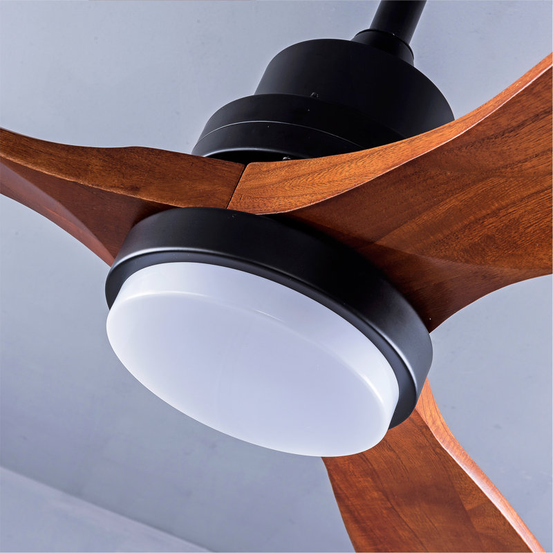 Hot Sales 42 Inch Ceiling Fans With Lights And Remote, Outdoor Ceiling Fan For Patios With Light 3 Blades Modern Ceiling Fan Noiseless Reversible DC Motor, Wood Fan For Farmhouse