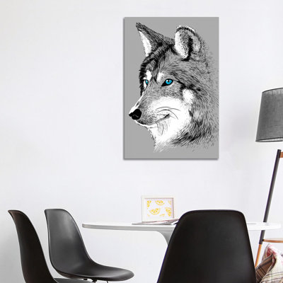 Sketch Wolf 1 Piece Wrapped Canvas Wall Art