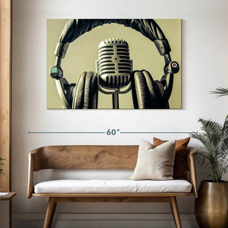 Abarca Microphone And Headphone, 32" H x 48" W