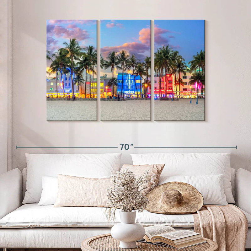 Rorry Ocean Drive Miami Sunset, 32" H x 50" W