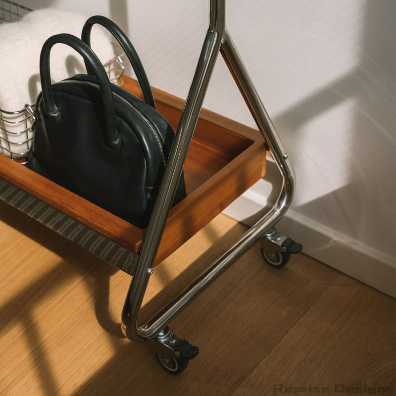 Étagère de rangement rétro en acier inoxydable, Brun