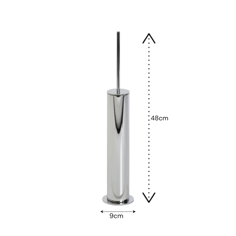 Bhavisha Chrome Toilet Brush & Holder