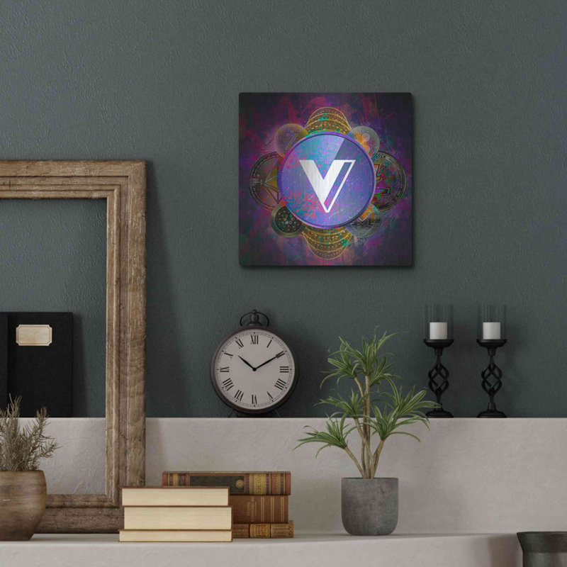 Luxe Metal Art «VGX Voyager Crypto Pyramid», «Métal» VGX Voyager Crypto Pyramid, par Valentyn Artemenko