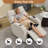 35''W Modern Power Swivel Rocker Glider Nursery Recliner with Massage and Heating, Arm Storage and Cup Holder-1421686986