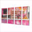 Ensemble de décoration murale rose pâtisserie paradisiaque accentuée de jaune-718422399