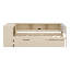 Lit plateforme simple en bois avec tête de lit tapissier, tablettes, tiroirs et station de charge-197203936-197203943