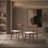 Solid Wood Upholstered Dining Table Set-1750838435
