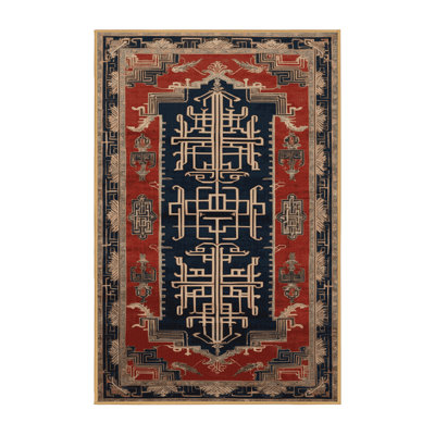Machine Washable Art Deco Brown Area Rug