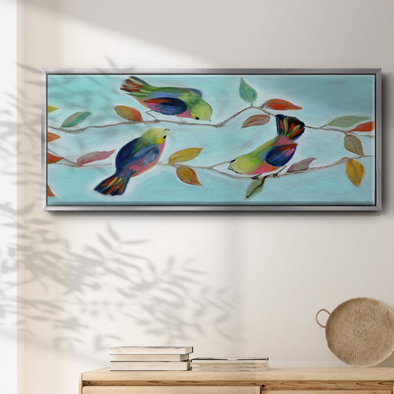Bitty Birds I- Framed Canvas