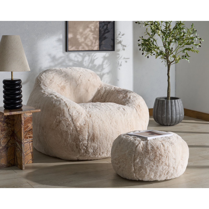 Fauteuil à billes Lorianna, Crème