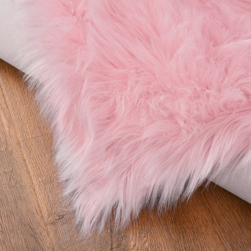Dosie Faux Sheepskin Indoor Rug, Rectangle 2' x 3'