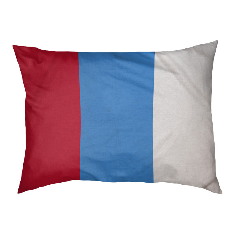Coussin Tennessee, Moyen (l 28 po x P 18 po x H 9,5 po), Bleu royal / rouge / bleu royal
