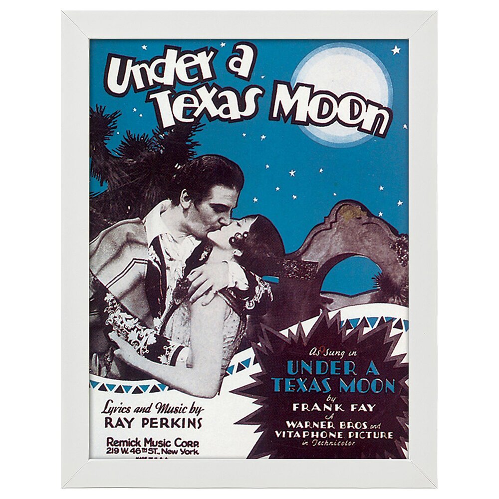 Leinwandbild Vintage Music Cover unter Texas Moon