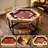 Multi-Function Dining & Game Table for 4-6 Players with Removable Game Mat, Brown