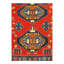 Turkish Wool Southwestern Area Rug in Red