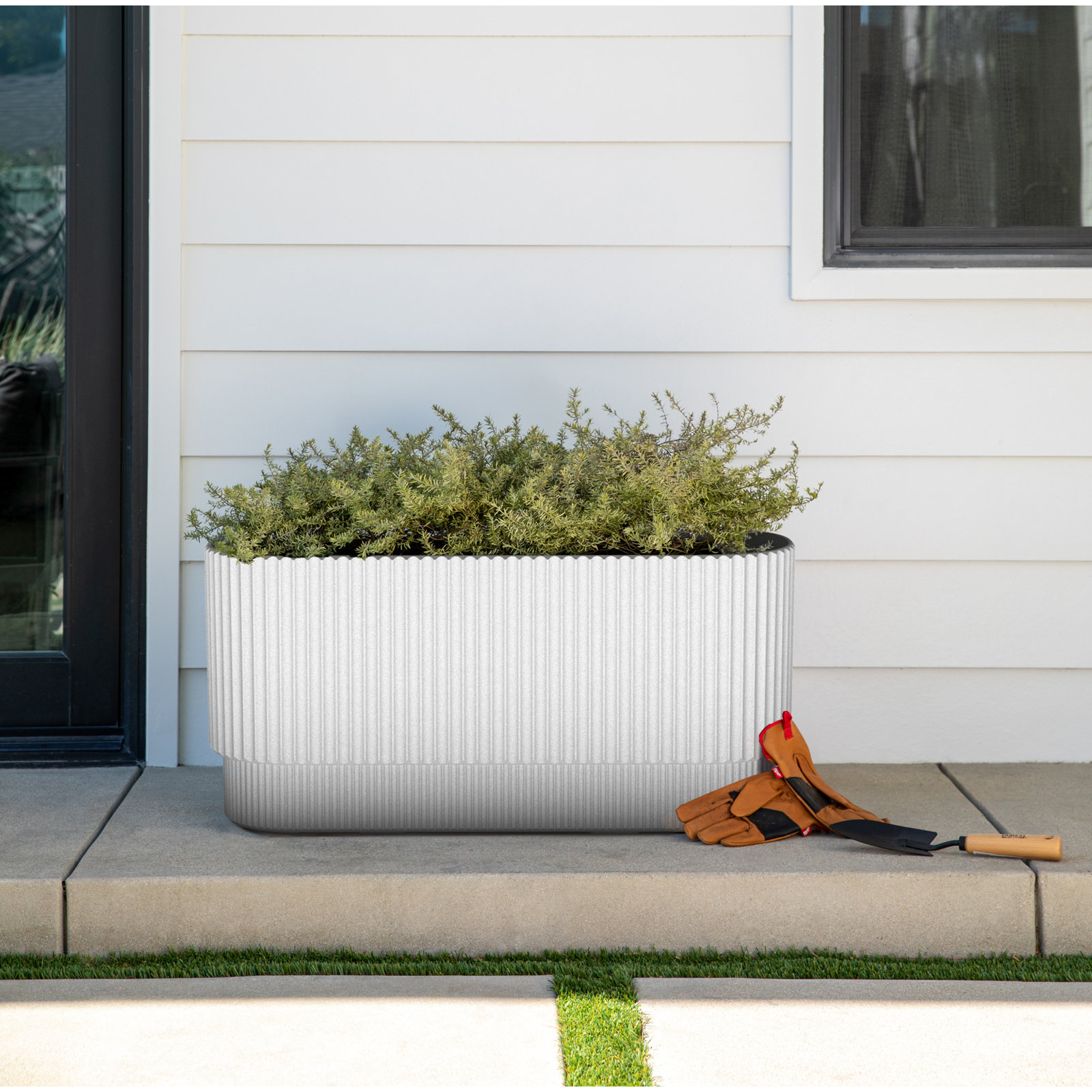 Demi 30" Planter Box, White, 2