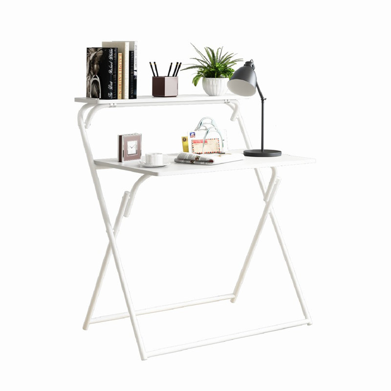 Metal Base Computer Desk, White, White