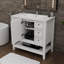 Ensemble de meuble-lavabo de salle de bain 36 po avec armoire et trois tiroirs-364586429